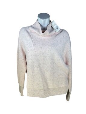CALIA NWT Light Pink & Blue Speckled Cowl Neck Textured Pullover Sweater Medium